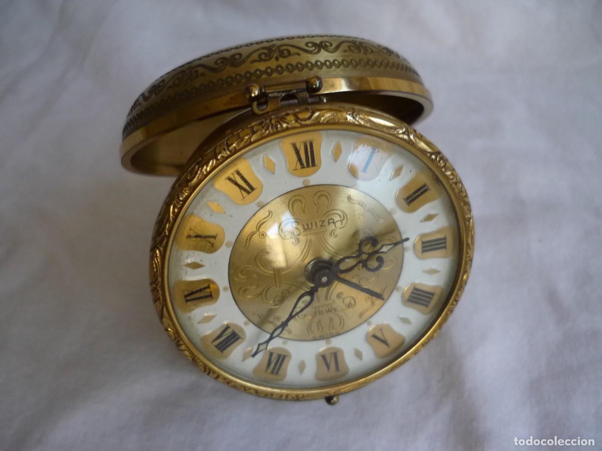 Despertadores antiguos: Reloj de bronce Swiza para reparar - Foto 3