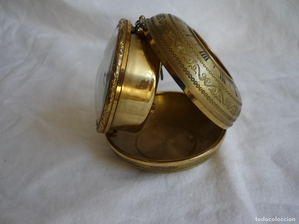 Despertadores antiguos: Reloj de bronce Swiza para reparar - Foto 7