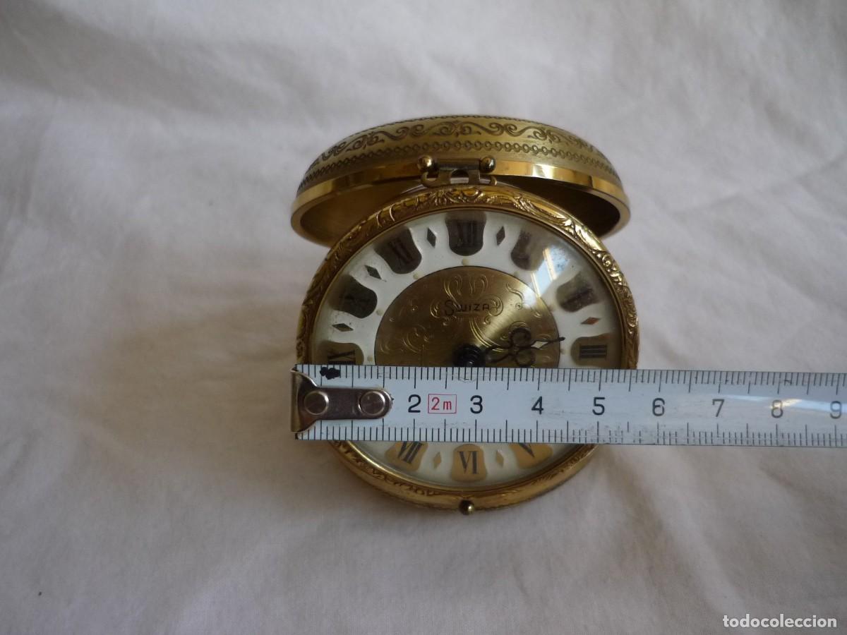 Despertadores antiguos: Reloj de bronce Swiza para reparar - Foto 9
