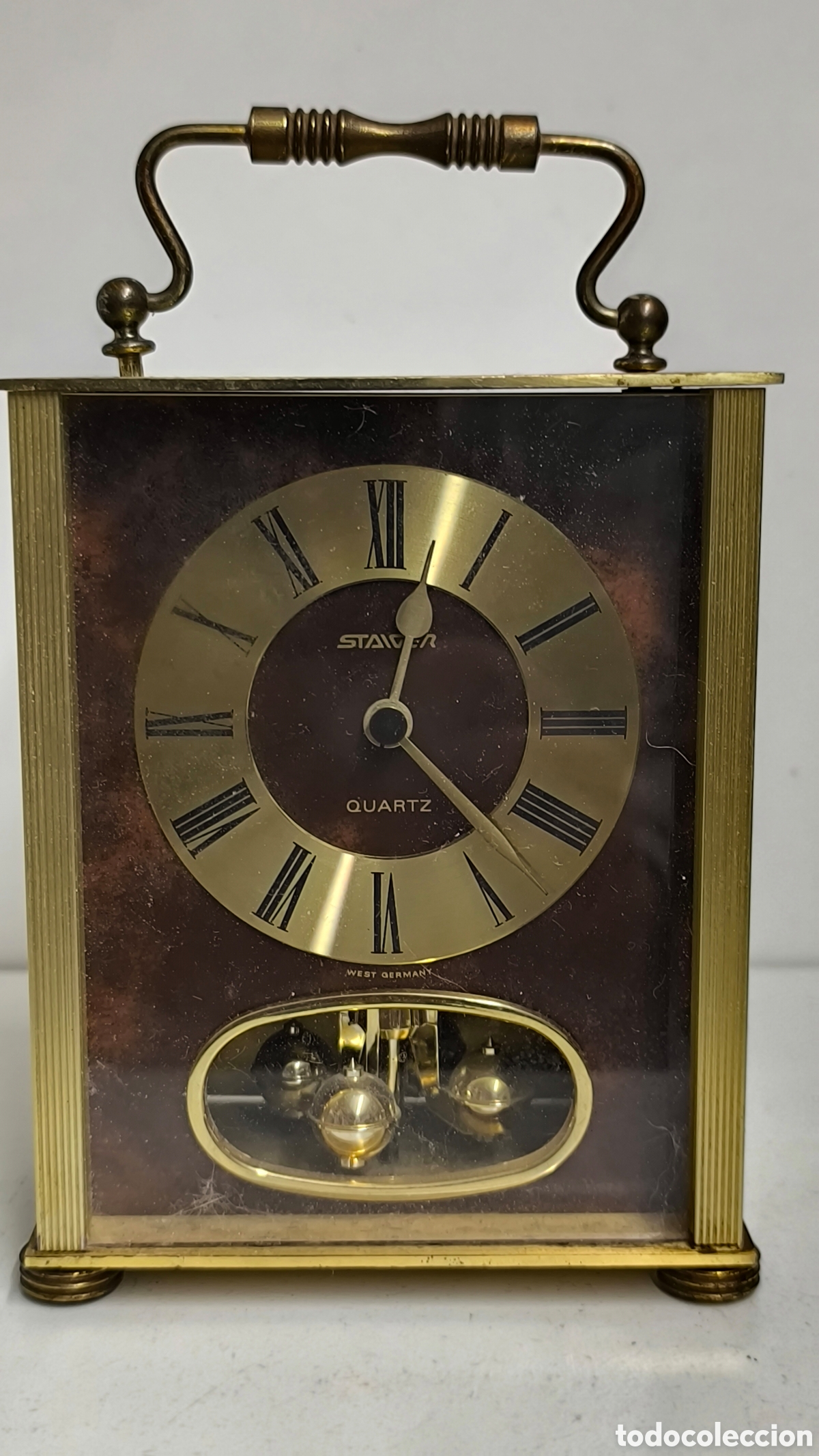 Despertadores antiguos: Reloj staiger Alemania funciona pero el pendulo no - Foto 1