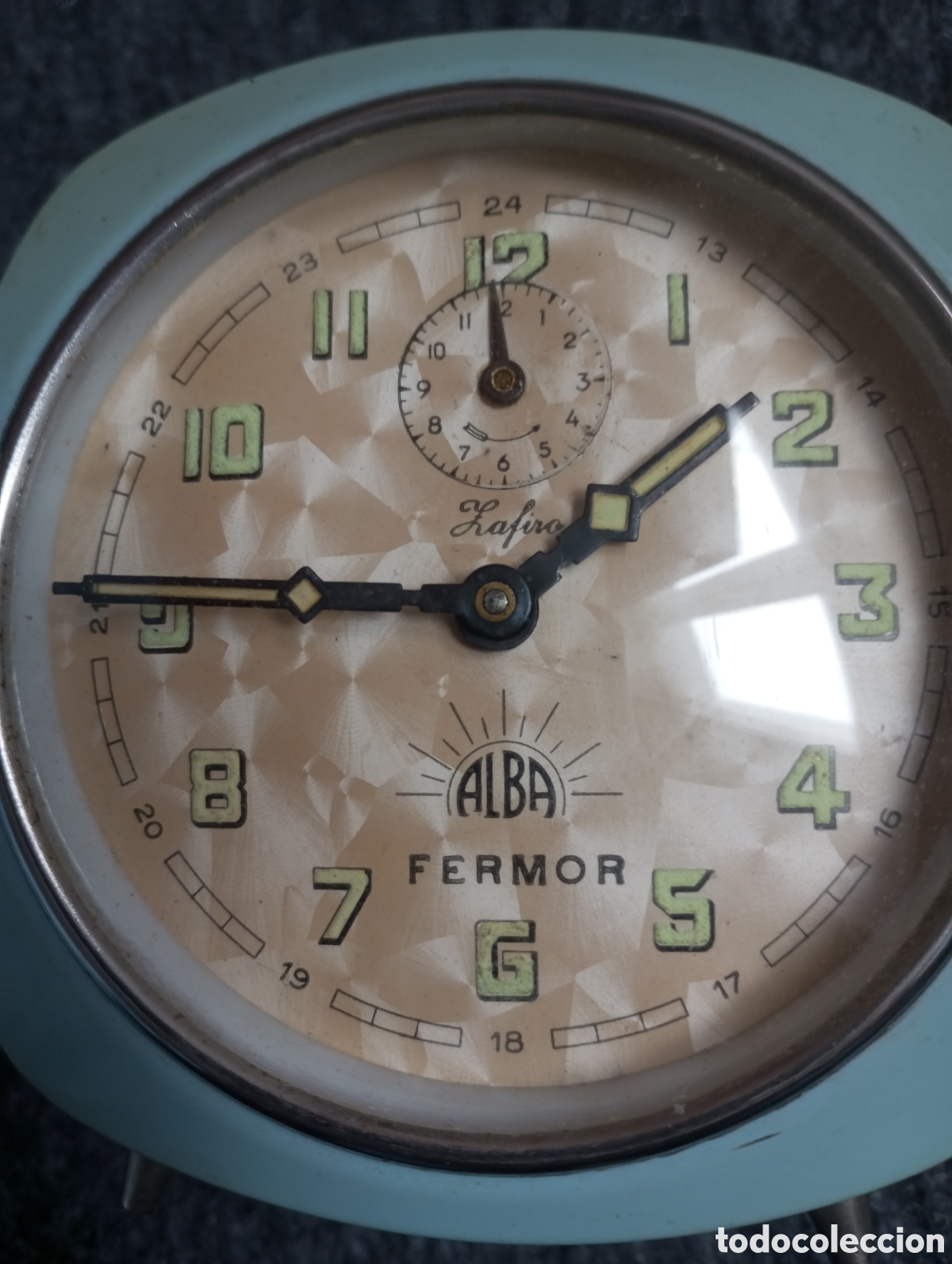Despertadores antiguos: Reloj despertador ALBA de cuerda funciona - Foto 5
