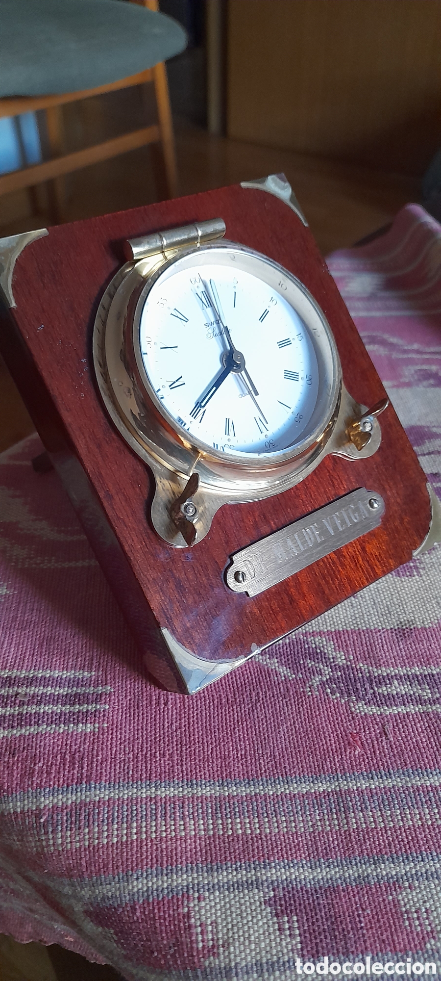 Despertadores antiguos: Reloj sobremesa suizo - Foto 3