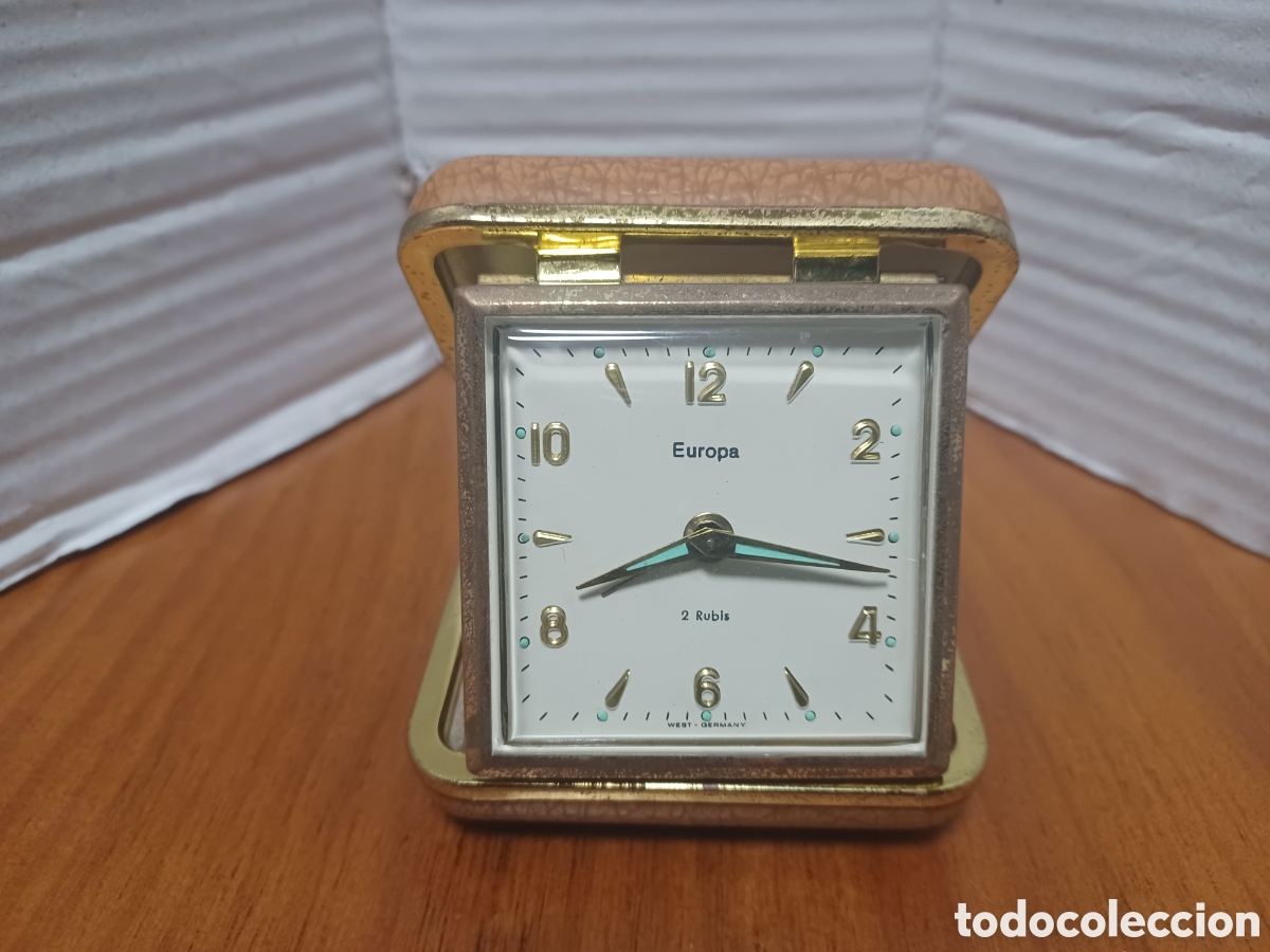 Despertadores antigos: Reloj despertador de viaje vintage