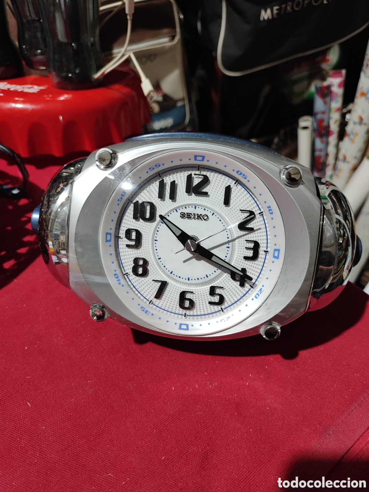 Despertadores antiguos: Reloj despertador Seiko snooze silver QXK110S FUNCIONANDO