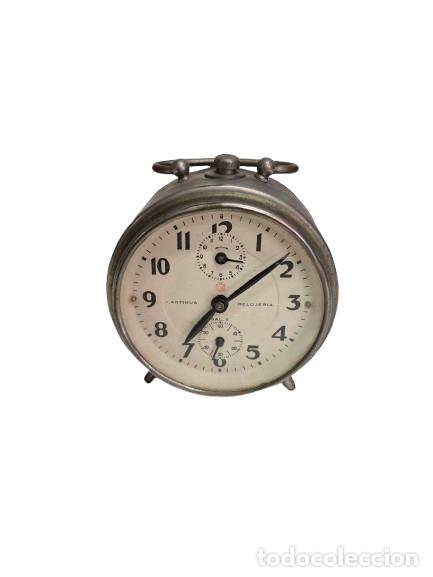 Sveglie antichi: Reloj Despertador - Marca Antigua Relojer&iacute;a - Sello Aguilas Bicefalas