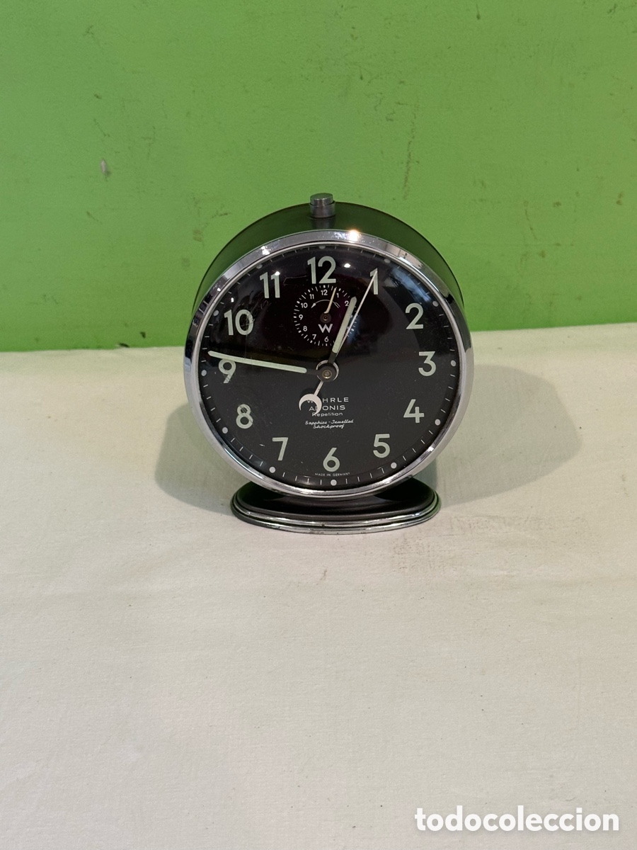 Despertadores antiguos: Reloj despertador vintage CHARLES ADONIS Repetition Germany sobremesa funciona