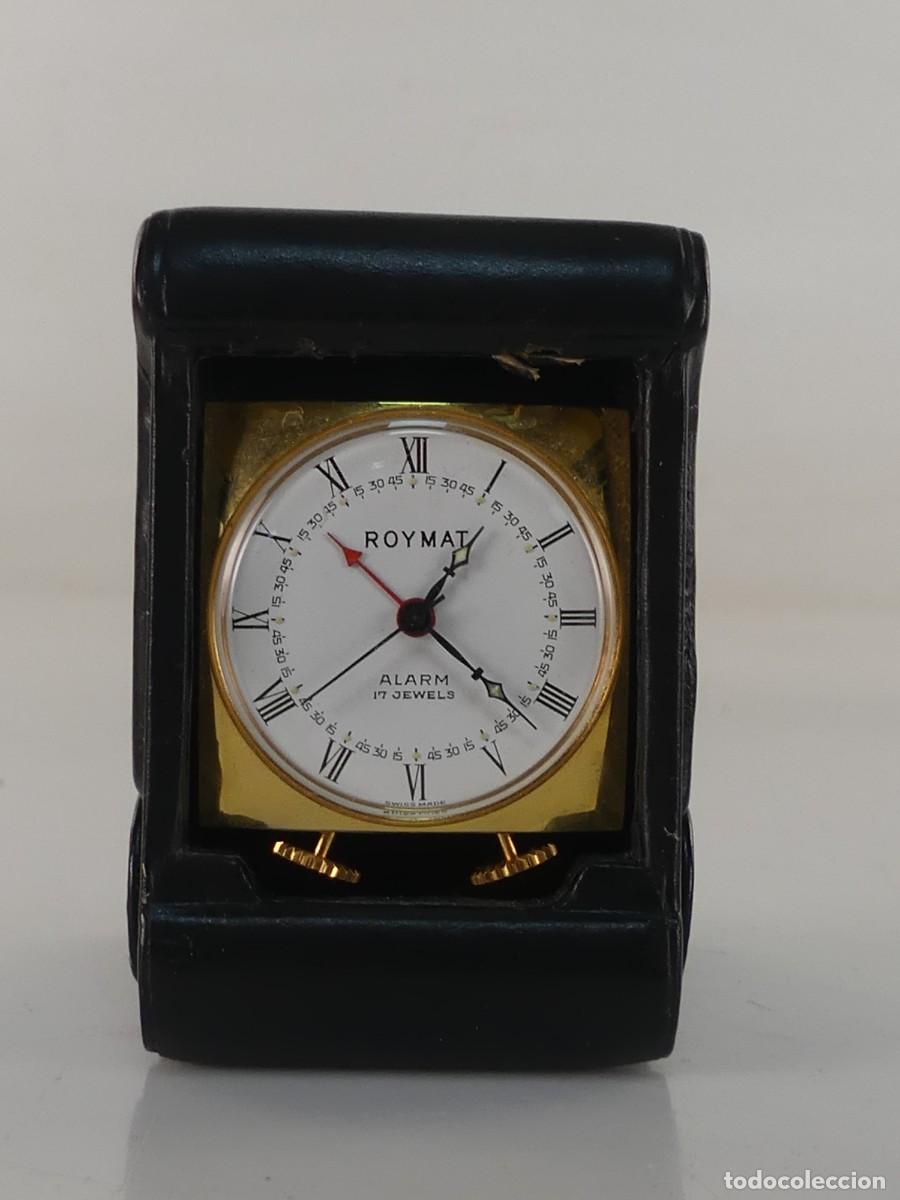 Despertadores antiguos: RELOJ DE VIAJE CON ALARMA MARCA ROYMAT 17 JEWELS