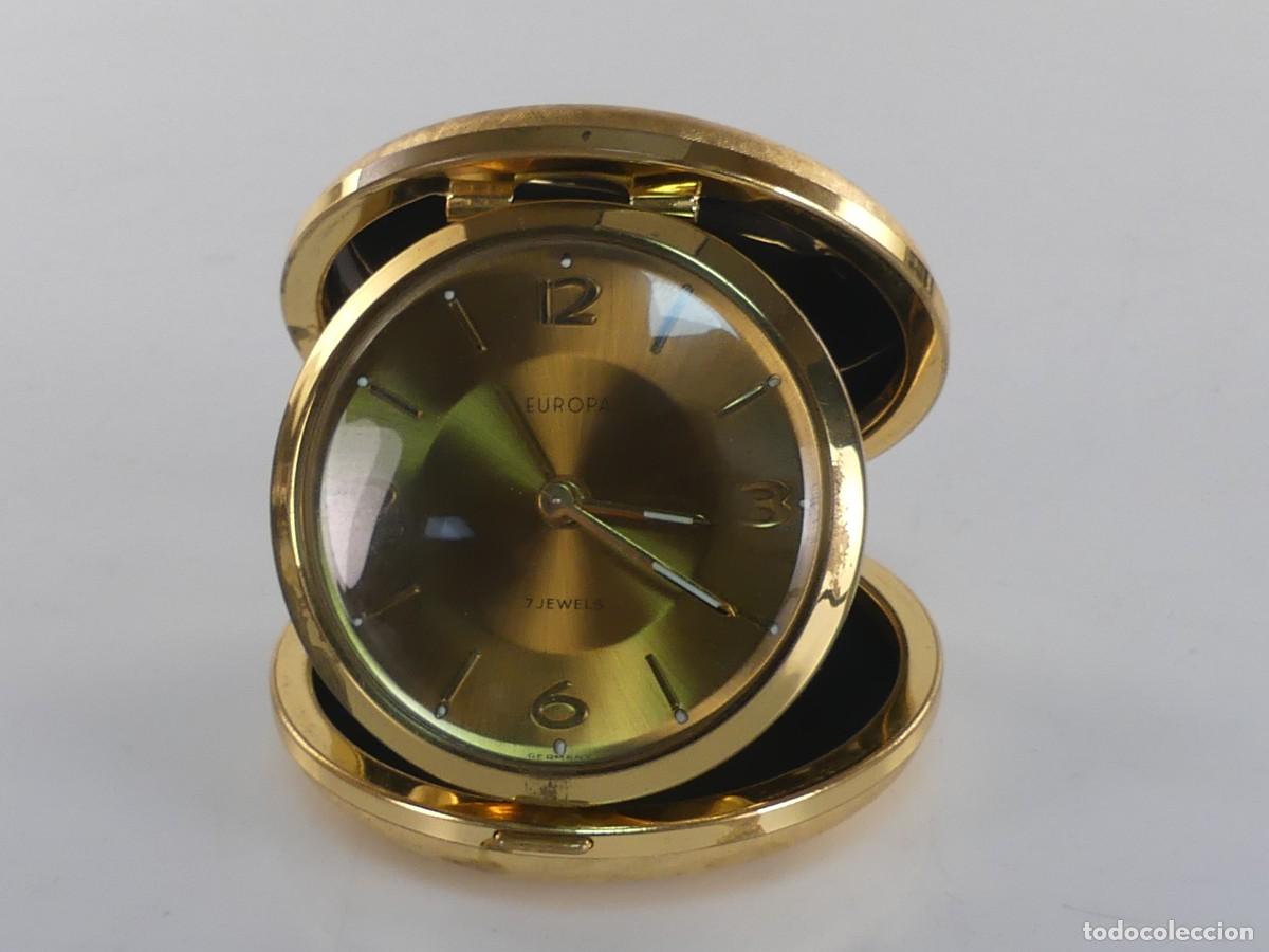 Despertadores antiguos: RELOJ DE VIAJE DESPERTADOR MARCA EUROPA 7 JEWELS