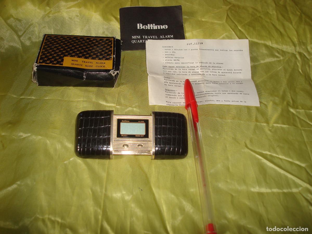 Alte Wecker: MINI TRAVEL ALARM. MARCA BELTIME. QUARTZ SLIDE CLOCK ( INSTRUCCIONES EN ESPA&Ntilde;OL)