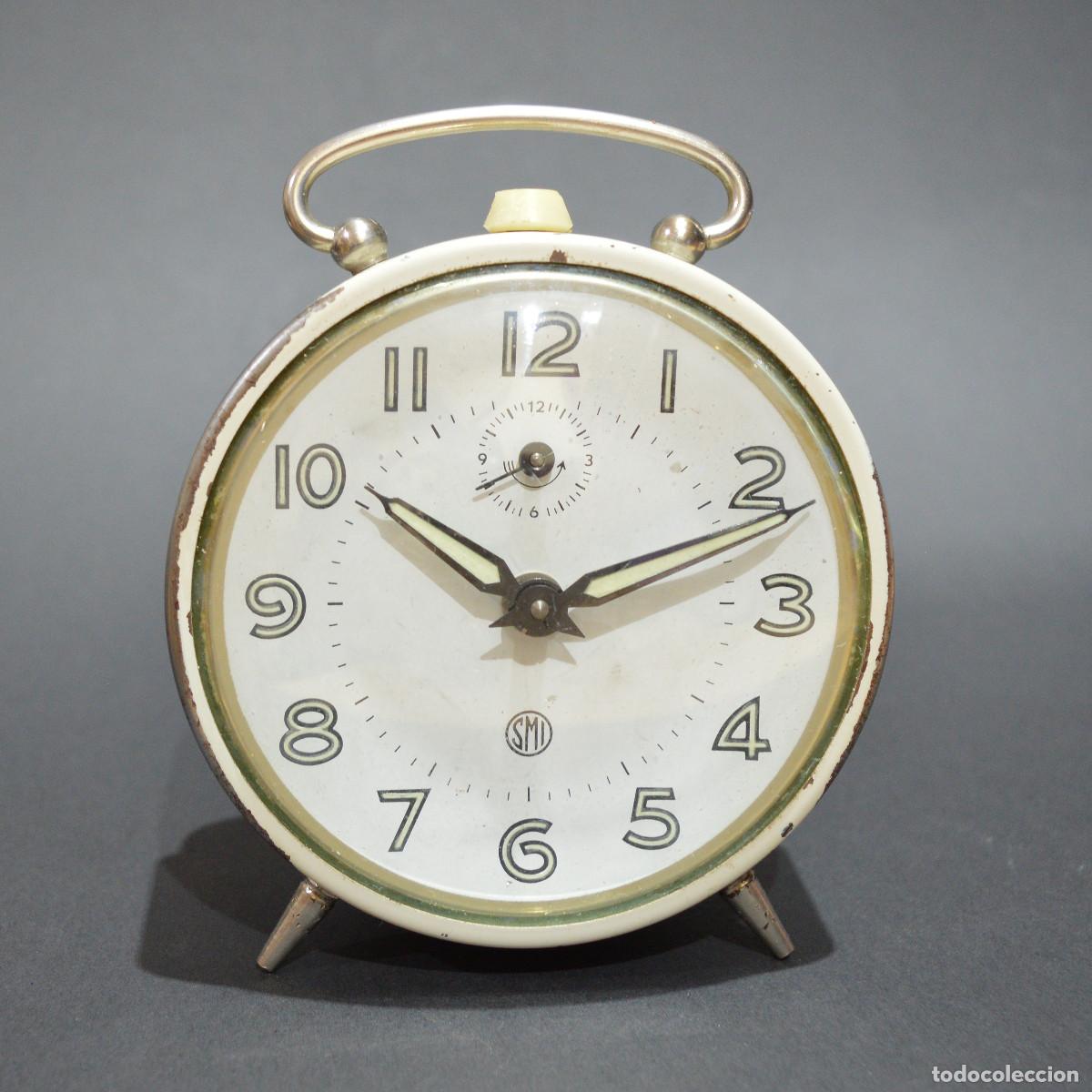 Despertadores antiguos: RELOJ DESPERTADOR MECANICO DE SOBREMESA SMI