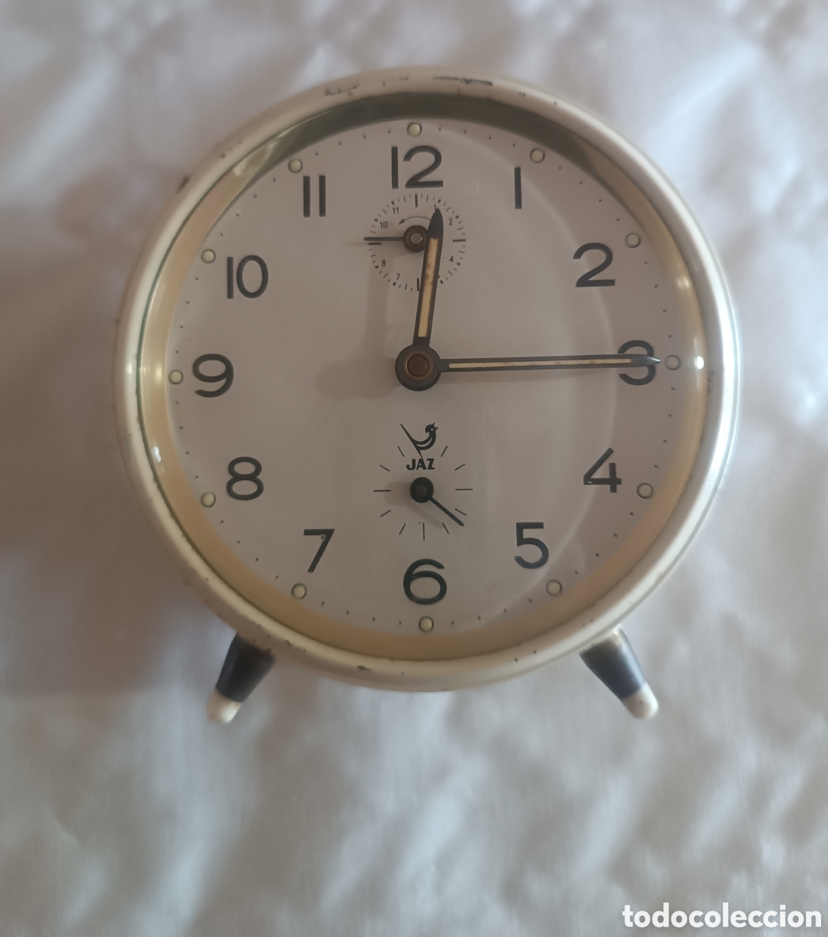 Despertadores antiguos: RELOJ Despertador JAZ a cuerda. FUNCIONANDO.