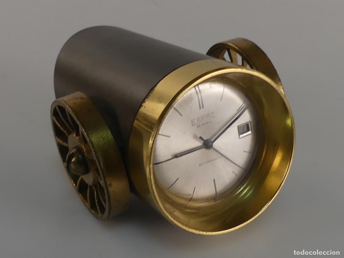 Despertadores antiguos: RELOJ SOBREMESA MARCA ESPRIT 23 RUBIS ANTIMAGNETIC CON CALENDARIO