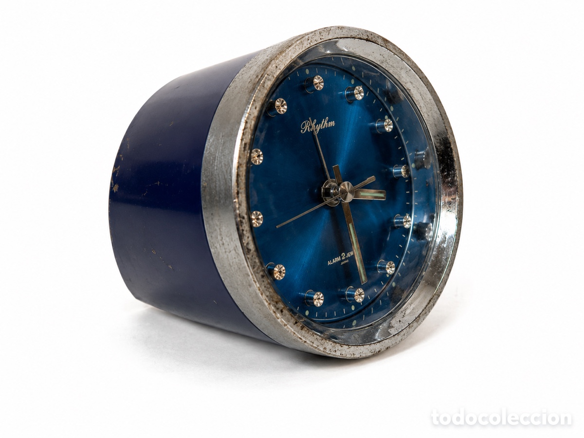 Despertadores antiguos: Reloj despertador Rhythm Alarm 3 Jewels modelo 5118 Jap&oacute;n 1969-1972