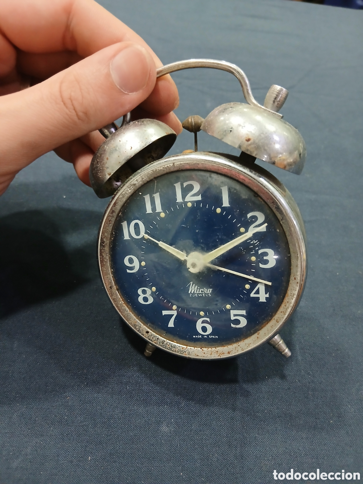 Despertadores antiguos: Reloj despertador Micro. (L134) - Foto 2