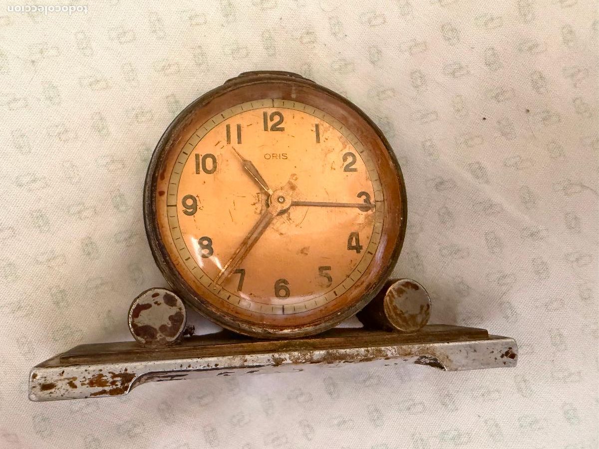 Despertadores antiguos: Reloj despertador de mesita oris - Foto 1