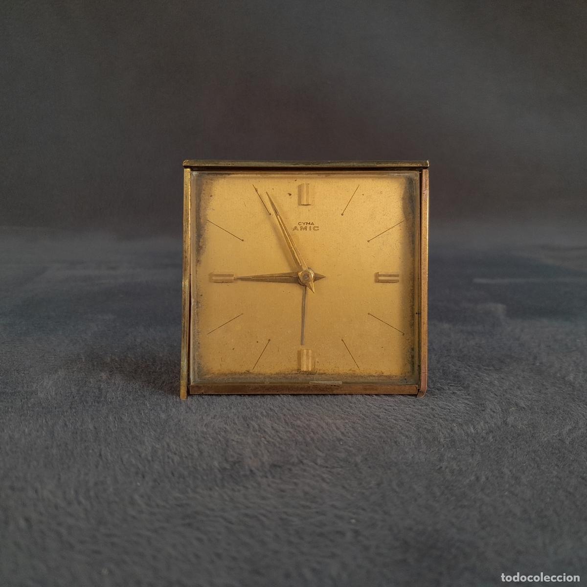 Despertadores antiguos: R-476. RELOJ DESPERTADOR DE MESA VINTAGE DE LAT&Oacute;N. CYMA AMIC. HASTA MEDIADOS DEL SIGLO XX