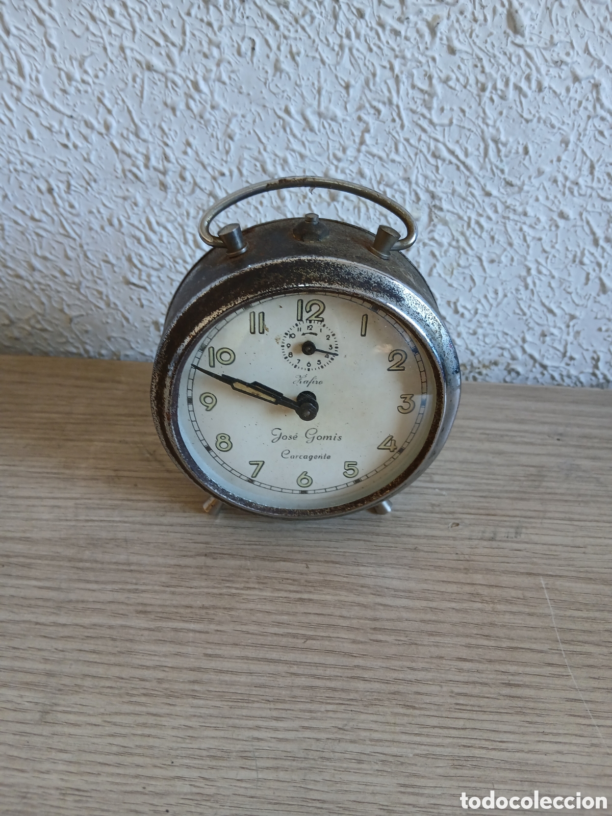 Despertadores antiguos: RELOJ DE MESA ZAFIRO JOSE GOMIS FUNCIONA,,VER FOTOS