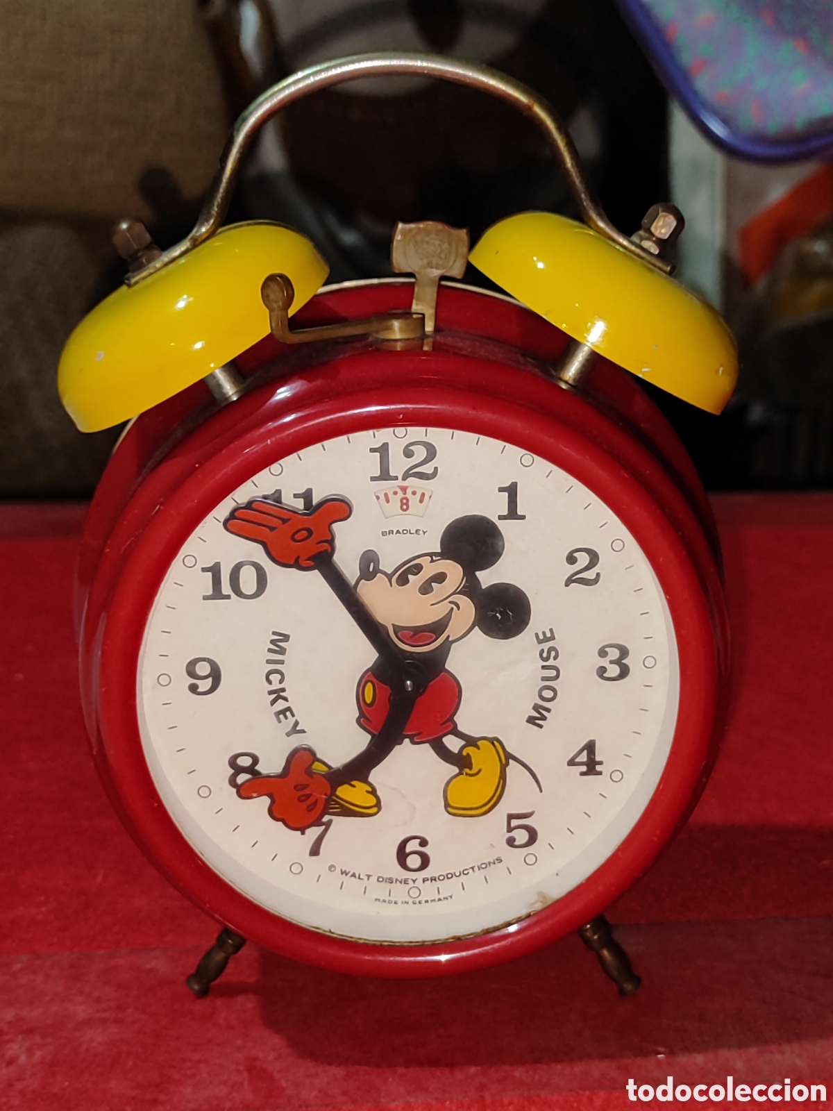 Despertadores antiguos: Reloj despertador Mickey Mouse made in Germany a&ntilde;os 60