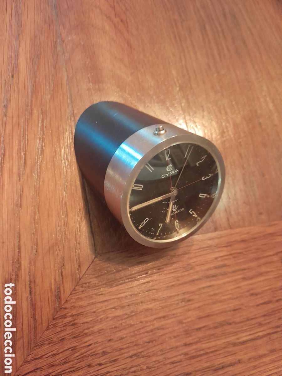 Old Alarm Clocks: Reloj despertador Cyma de viaje de tubo ( raro)