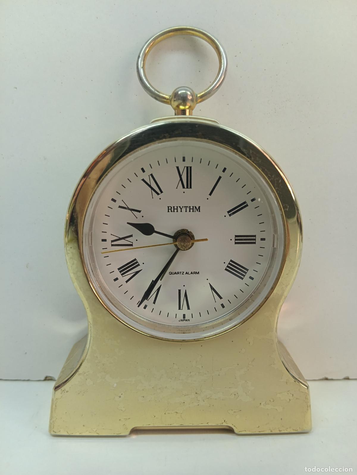 Despertadores antiguos: Reloj Despertador Vintage Rhythm (Jap&oacute;n) - Dorado de Cuarzo