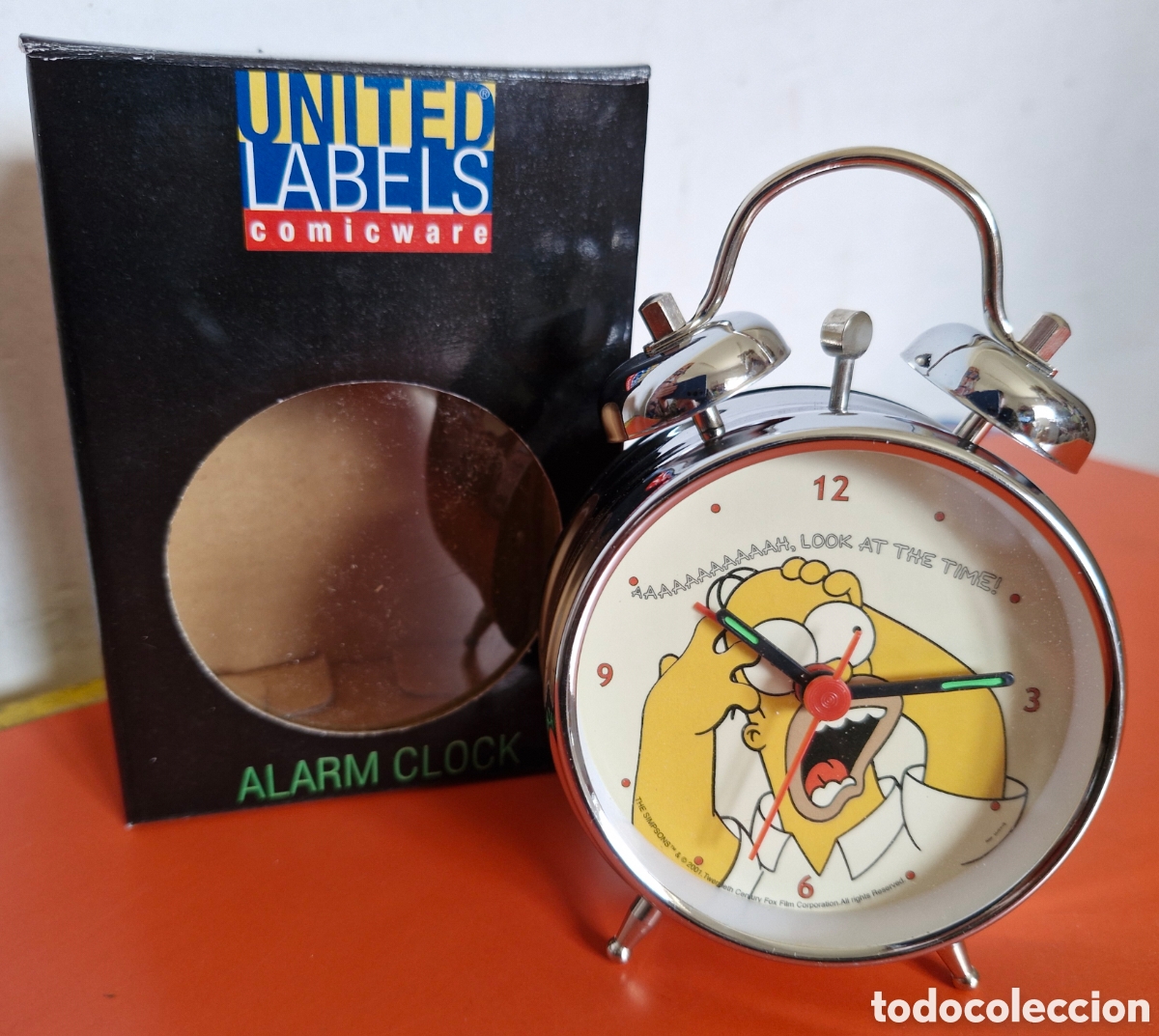Despertadores antiguos: THE SIMPSONS.RELOJ DESPERTADOR A PILAS HOMER SIMPSON 90'S.NUEVO EN CAJA.
