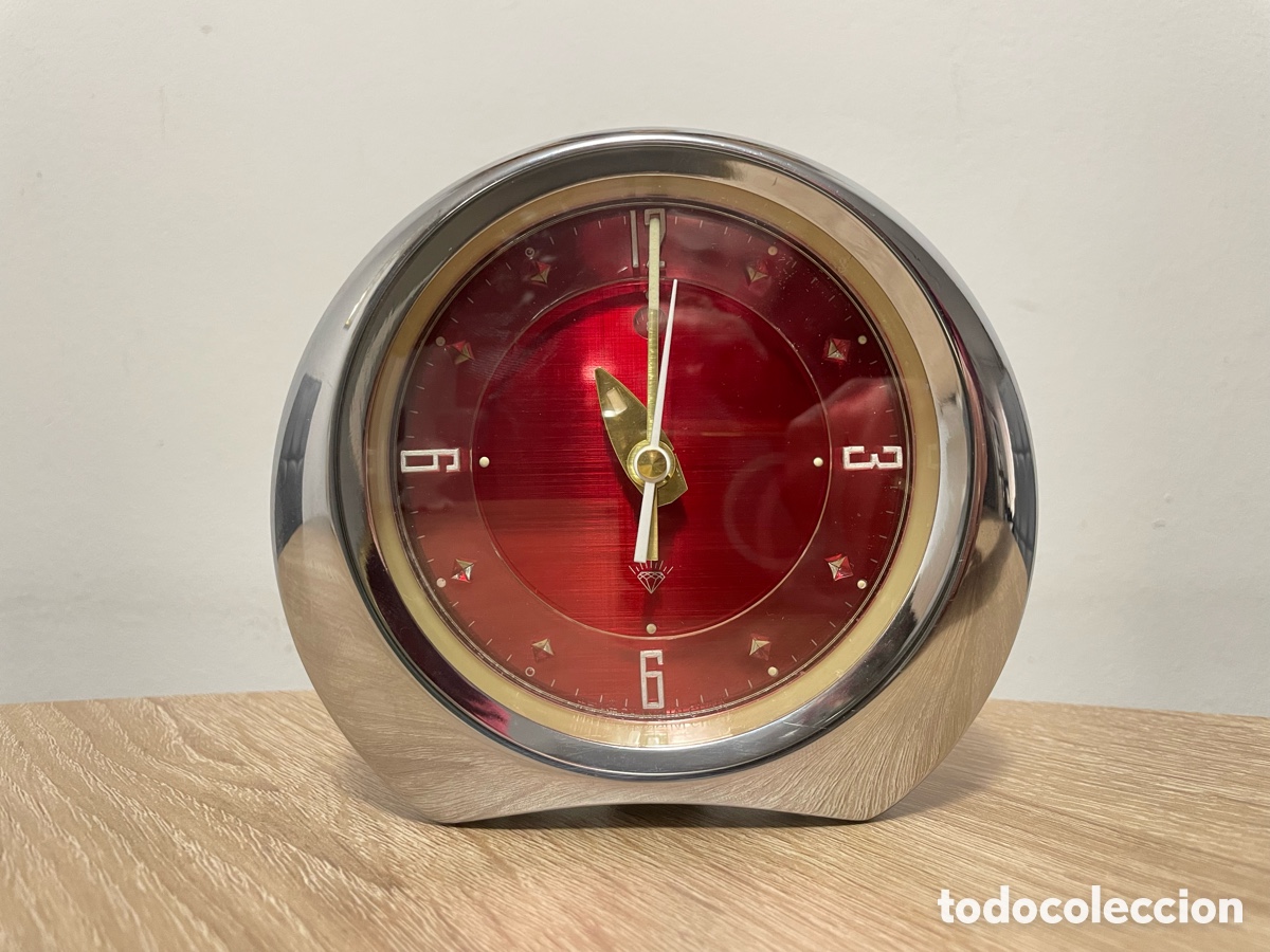 Despertadores antiguos: DESPERTADOR ROJO VINTAGE - Foto 1