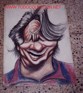 Zeichnungen: Caricatura de jugador del Bar&ccedil;a. gran formato.