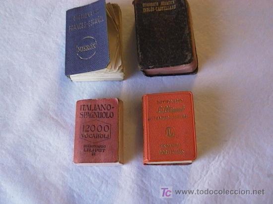 Diccionarios antiguos: LOTE DE 4 MINI DICCIONARIOS DIFERENTES IDIOMAS - Foto 1