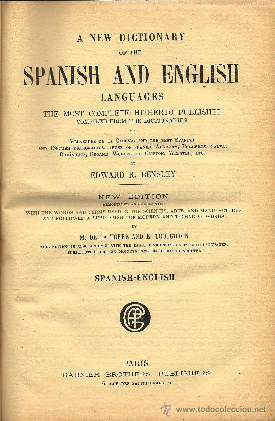 Diccionarios antiguos: A new dictionary of the spanish and english languages - 1902 * DICCIONARIO ESPAÑOL-INGLÉS * - Foto 1 - 27869793