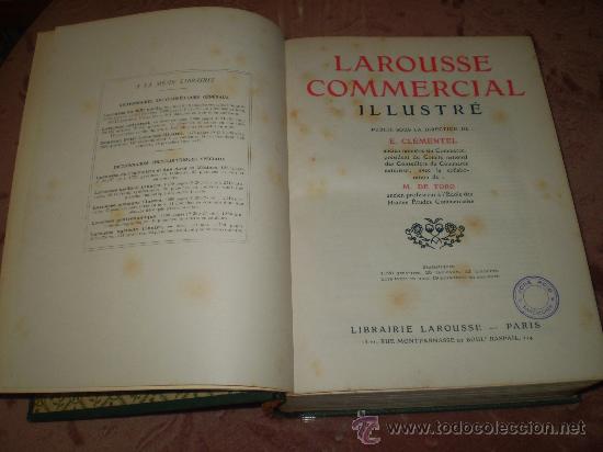 Diccionarios antiguos: Larousse comercial illustre, 1930(En Frances) - Foto 3
