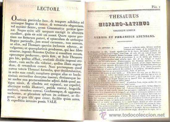 Diccionarios antiguos: THESAURUS HISPANO-LATINUS &ndash; A&Ntilde;O 1834 - Foto 4