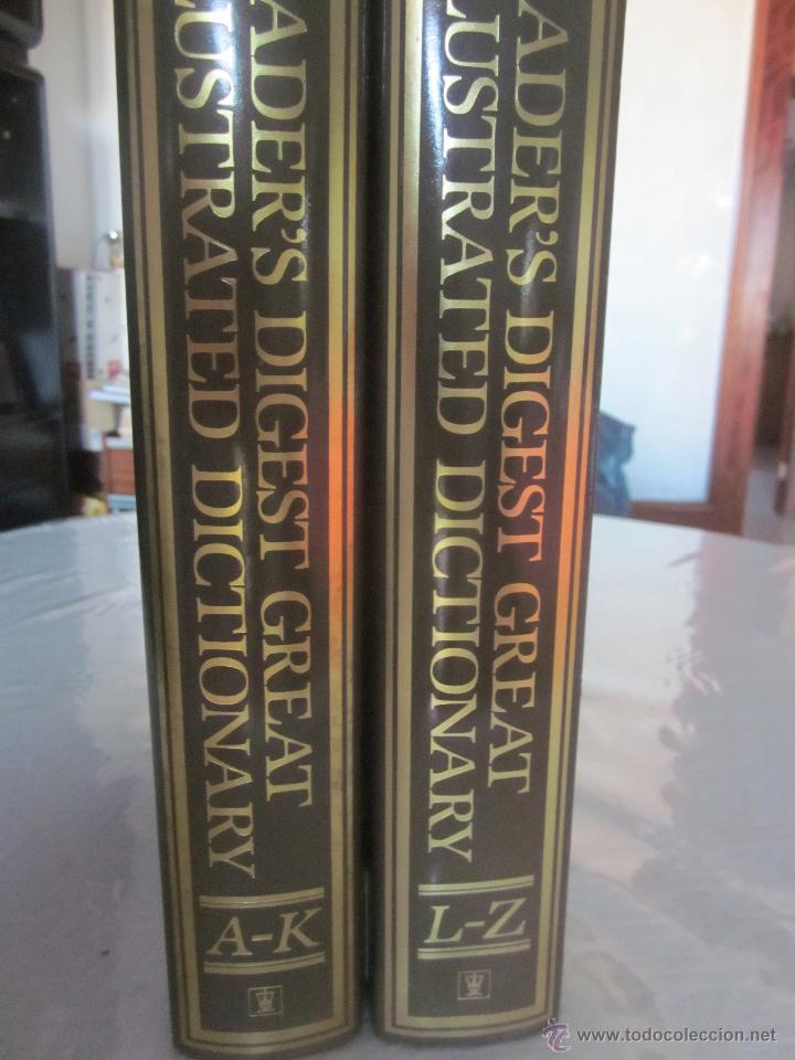 Diccionarios antiguos: GREAT ILLUSTRATED DICTIONARY READERS DIGEST TWO VOLUMES - Foto 2 - 51506504