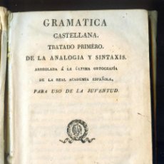 Diccionarios antiguos: NUMULITE L0258 GRAMÁTICA CASTELLANA TRATADO PRIMERO DE LA ANALOGÍA Y SINTAXIS 1847 GERONA OLIVA. Lote 54518886
