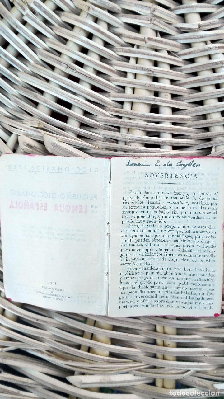 Diccionarios antiguos: PEQUEÑO DICCIONARIO DE LA LENGUA ESPAÑOLA. BARCELONA. 1941 W - Foto 2 - 101532147