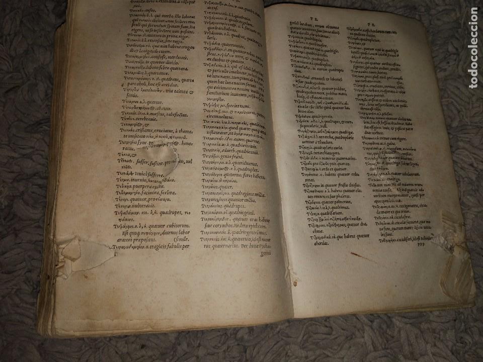 Diccionarios antiguos: Libro de 1539. Lexicon Graecum. Basileae - Foto 6