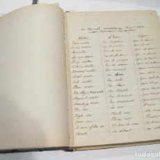 Livros antigos: VOCABULARIO MANUSCRITO EN TRES IDIOMAS. MADRID 1869. INGLÉS, FRANCÉS Y ESPÑOL. POESÍA O LITERATURA.. Lote 117548403