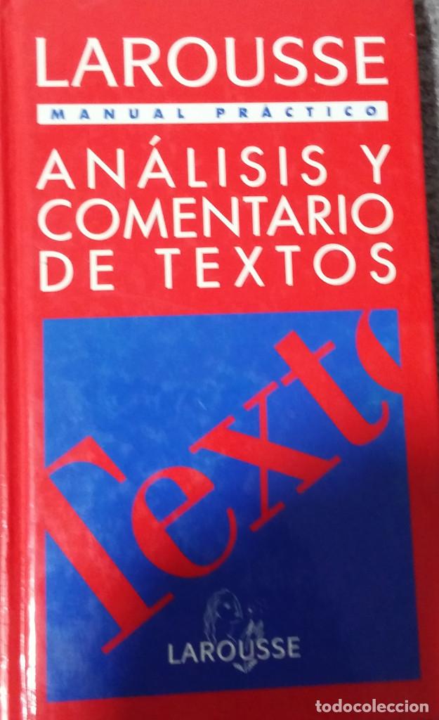 Diccionarios antiguos: ANALISIS Y COMENTARIOS DE TEXTO DE LAROUSSE MANUAL - Foto 1