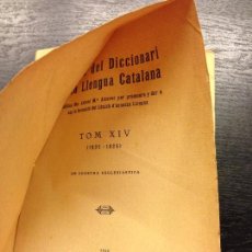 Diccionarios antiguos: BOLLETI DEL DICCIONARI DE LA LLENGUA CATALANA, TOM XIV 1925-1926. Lote 126897839
