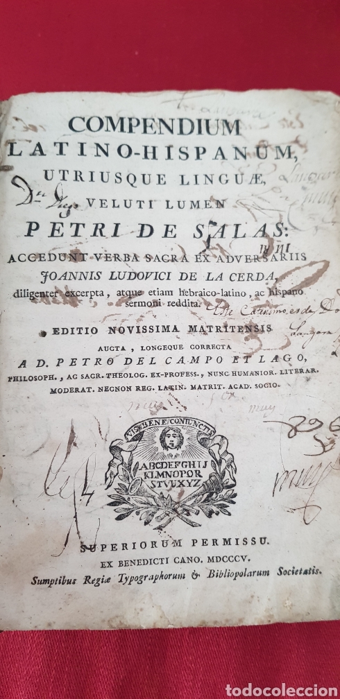Diccionarios antiguos: Compendium latino-hispanum - Foto 1