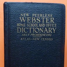 Diccionarios antiguos: NEW PEERLESS WEBSTER HOME SCHOOL AND OFFICE DICTIONARY - WORLD SYNDICATE PUBLISHING (NEW YORK)- 1935. Lote 143069754