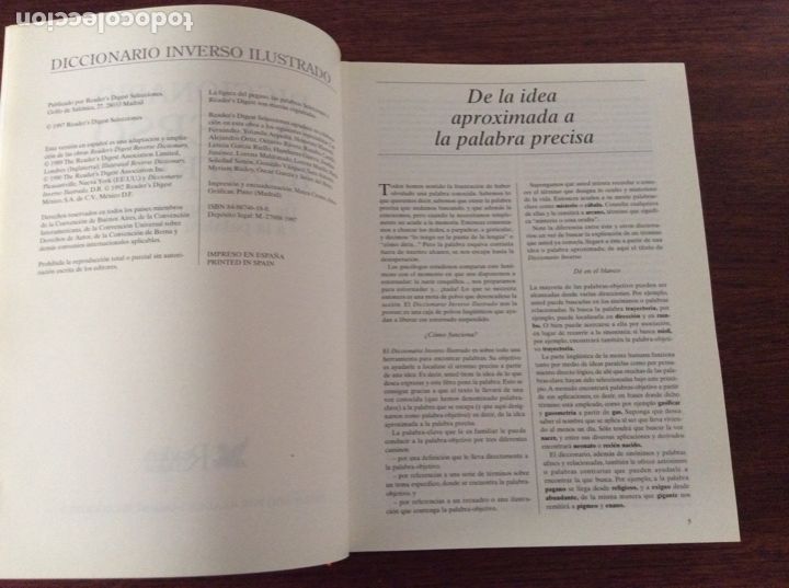 Diccionarios antiguos: Diccionario inverso - Foto 2