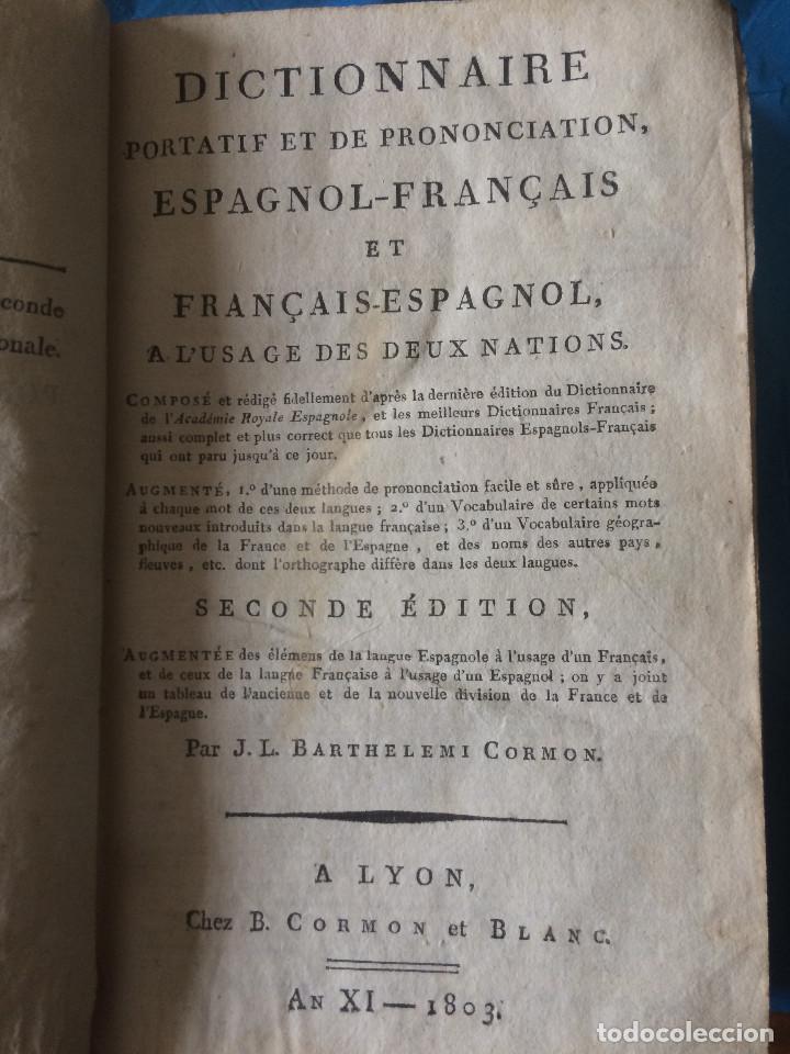 Diccionarios antiguos: DICTIONNAIRE 1803 - Foto 1