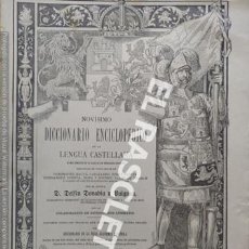 Diccionarios antiguos: ANTIGUO CUADERNO Nº 51 DICCIONARIO ENCICLOPEDICO DE LA LENGUA CASTELLANA D. DELFIN DONADIU Y PUIGNAU