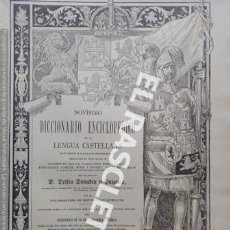 Diccionarios antiguos: ANTIGUO CUADERNO Nº 95 DICCIONARIO ENCICLOPEDICO DE LA LENGUA CASTELLANA D. DELFIN DONADIU Y PUIGNAU