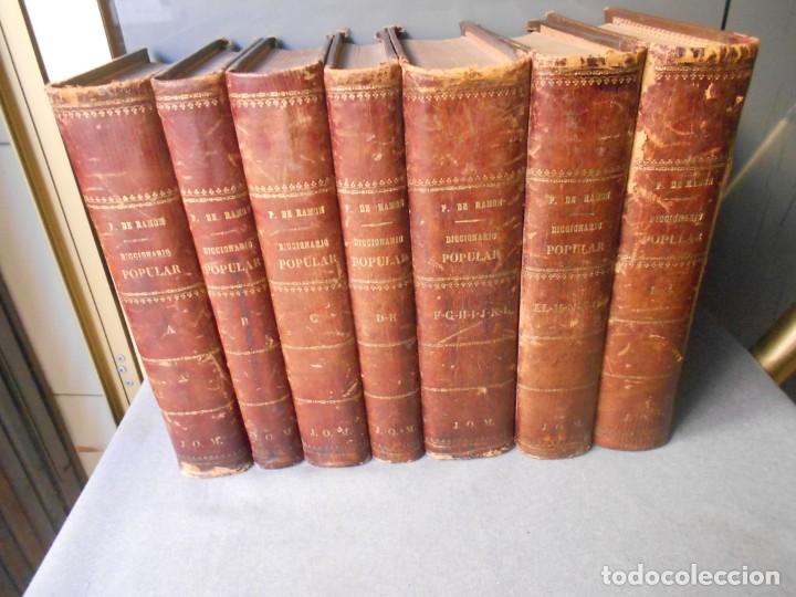 Diccionarios antiguos: DICCIONARIO POPULAR ESPA&Ntilde;OL - Foto 1
