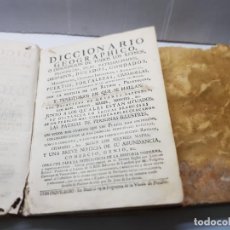 Diccionarios antiguos: DICCIONARIO O DESCRIPCIÓN DE TODOS LOS REINOS ,OBISPADOS, DUCADOS ETC JUAN DE LA SERNA 1750