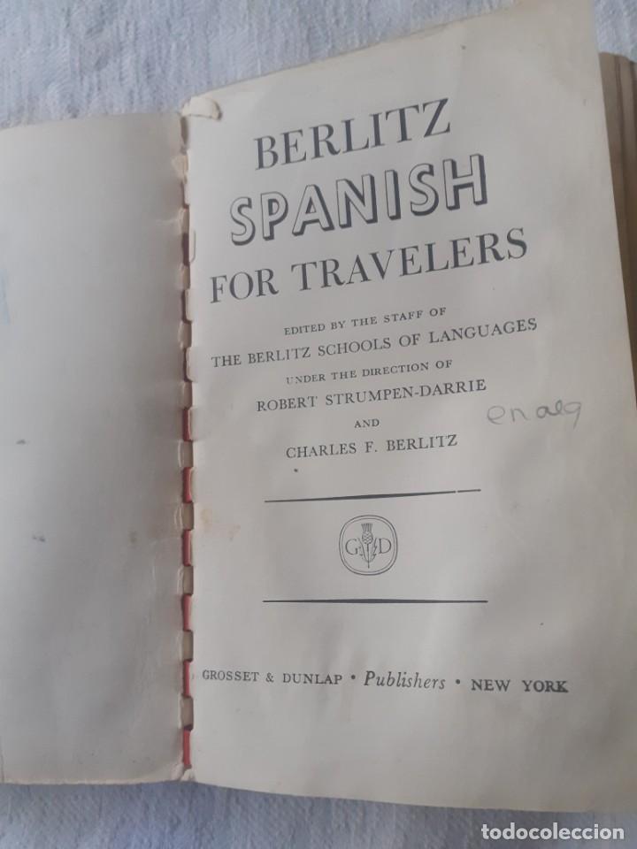 Diccionarios antiguos: Diccionario Berlistz Spanish for Travellers - Foto 2 - 253043275
