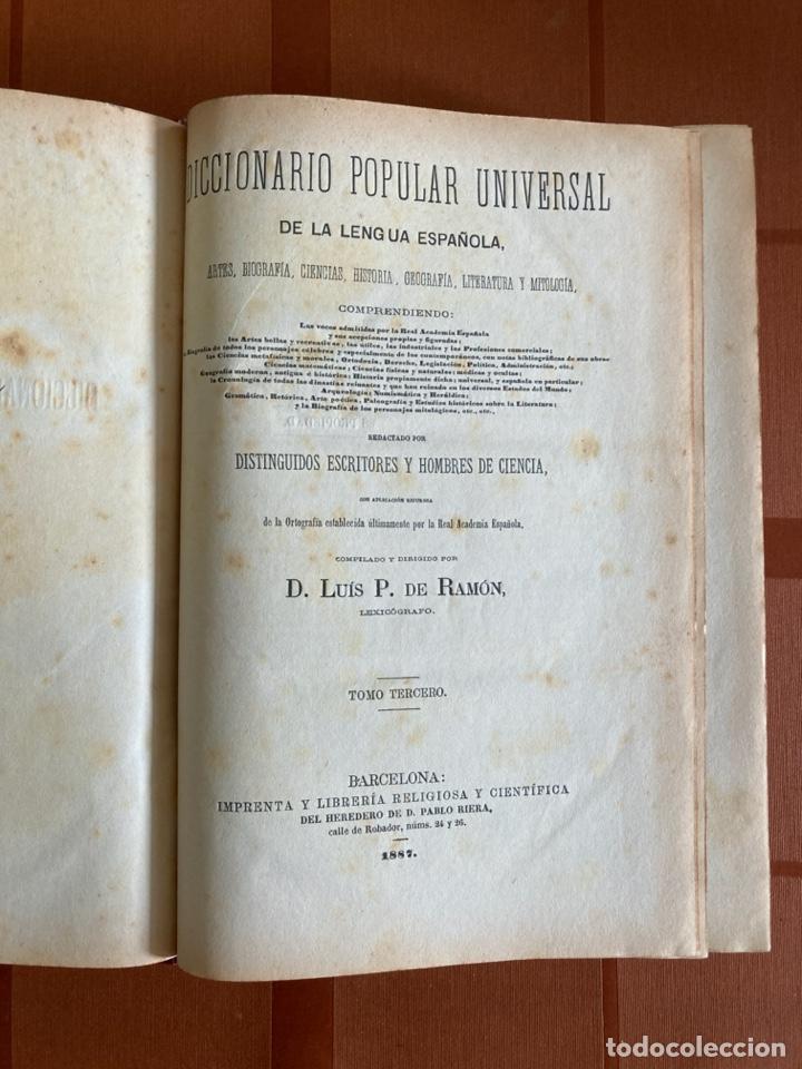 Diccionarios antiguos: Diccionario Popular Universal de la Lengua Española - Luis P. de Ramón - 6 TOMOS COMPLETO, 1885-1889 - Foto 21 - 280714958