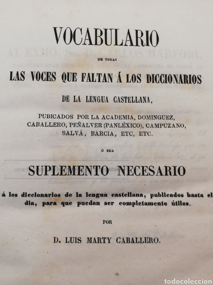 Diccionarios antiguos: Vocabulario, de 1857 - Foto 1