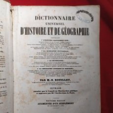 Diccionarios antiguos: 1852. DICCIONARIO UNIVERSAL DE HISTORIA Y GEOGRAFÍA. COMPLETO.